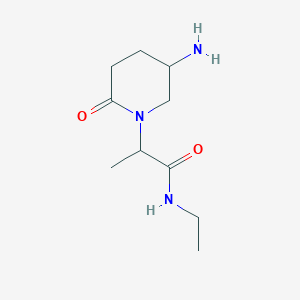 molecular formula C10H19N3O2 B11796953 2-(5-Amino-2-oxopiperidin-1-yl)-N-ethylpropanamide 