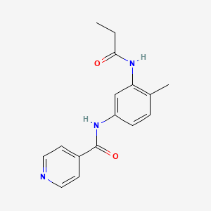 molecular formula C16H17N3O2 B1179697 N-[4-methyl-3-(propionylamino)phenyl]isonicotinamide 