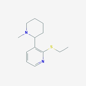 molecular formula C13H20N2S B11797001 2-(Ethylthio)-3-(1-methylpiperidin-2-yl)pyridine 