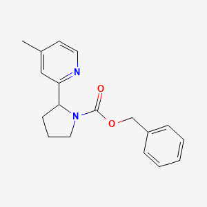 molecular formula C18H20N2O2 B11797026 Benzyl 2-(4-methylpyridin-2-yl)pyrrolidine-1-carboxylate 