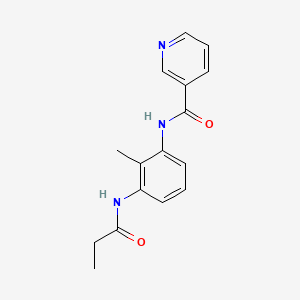 molecular formula C16H17N3O2 B1179704 N-[2-methyl-3-(propionylamino)phenyl]nicotinamide 