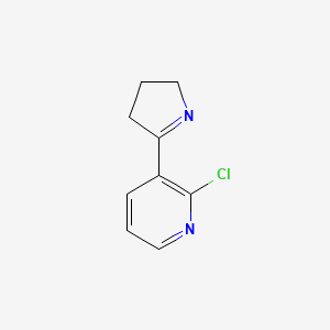 molecular formula C9H9ClN2 B11797043 2-Chloro-3-(3,4-dihydro-2H-pyrrol-5-yl)pyridine 