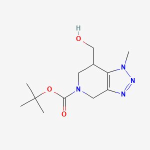 molecular formula C12H20N4O3 B11797059 tert-butyl 7-(hydroxymethyl)-1-methyl-6,7-dihydro-1H-[1,2,3]triazolo[4,5-c]pyridine-5(4H)-carboxylate 