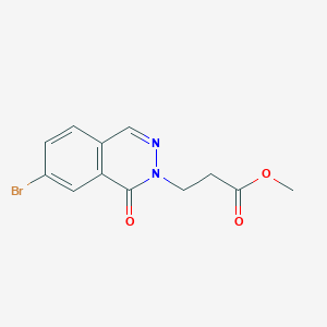 molecular formula C12H11BrN2O3 B11797071 Methyl 3-(7-bromo-1-oxophthalazin-2(1H)-yl)propanoate 