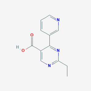 molecular formula C12H11N3O2 B11797073 2-Ethyl-4-(pyridin-3-yl)pyrimidine-5-carboxylic acid 