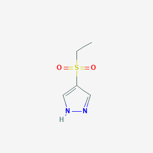 molecular formula C5H8N2O2S B11797096 4-(Ethylsulfonyl)-1H-pyrazole 