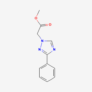 molecular formula C11H11N3O2 B11797116 Methyl 2-(3-phenyl-1H-1,2,4-triazol-1-yl)acetate 