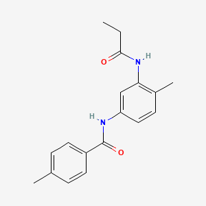 4-methyl-N-[4-methyl-3-(propionylamino)phenyl]benzamide