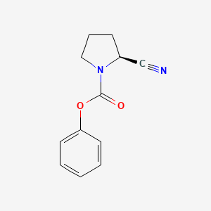 molecular formula C12H12N2O2 B11797175 (S)-phenyl 2-cyanopyrrolidine-1-carboxylate 