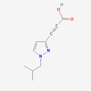 molecular formula C10H12N2O2 B11797181 3-(1-Isobutyl-1H-pyrazol-3-yl)propiolic acid CAS No. 1354704-47-4