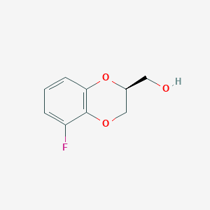molecular formula C9H9FO3 B11797187 (S)-(5-Fluoro-2,3-dihydrobenzo[b][1,4]dioxin-2-yl)methanol 