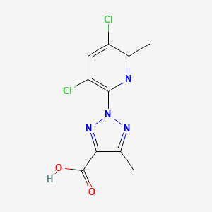 molecular formula C10H8Cl2N4O2 B11797194 2-(3,5-Dichloro-6-methylpyridin-2-yl)-5-methyl-2H-1,2,3-triazole-4-carboxylic acid 