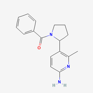 molecular formula C17H19N3O B11797218 (2-(6-Amino-2-methylpyridin-3-yl)pyrrolidin-1-yl)(phenyl)methanone 