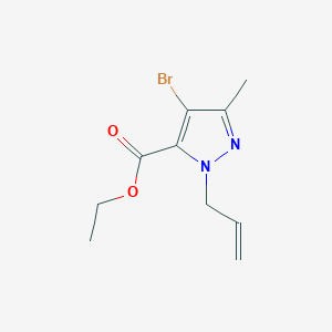 molecular formula C10H13BrN2O2 B11797247 Ethyl 1-allyl-4-bromo-3-methyl-1H-pyrazole-5-carboxylate 