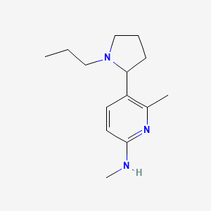 molecular formula C14H23N3 B11797285 N,6-Dimethyl-5-(1-propylpyrrolidin-2-yl)pyridin-2-amine 