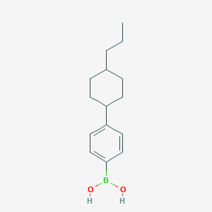 molecular formula C15H23BO2 B117973 4-(trans-4-Propylcyclohexyl)phenylboronic acid CAS No. 146862-02-4