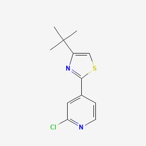 molecular formula C12H13ClN2S B11797347 4-(tert-Butyl)-2-(2-chloropyridin-4-yl)thiazole 