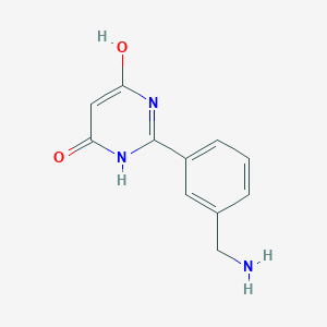molecular formula C11H11N3O2 B11797367 2-(3-(Aminomethyl)phenyl)pyrimidine-4,6-diol 