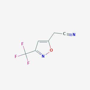 molecular formula C6H3F3N2O B11797445 2-(3-(Trifluoromethyl)isoxazol-5-yl)acetonitrile 