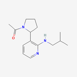molecular formula C15H23N3O B11797484 1-(2-(2-(Isobutylamino)pyridin-3-yl)pyrrolidin-1-yl)ethanone 