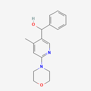 molecular formula C17H20N2O2 B11797605 (4-Methyl-6-morpholinopyridin-3-yl)(phenyl)methanol 