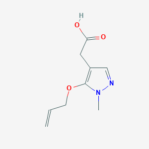 molecular formula C9H12N2O3 B11797624 2-(5-(Allyloxy)-1-methyl-1H-pyrazol-4-yl)acetic acid 