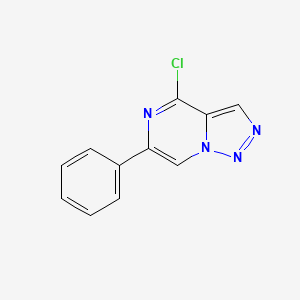 molecular formula C11H7ClN4 B11797643 4-Chloro-6-phenyl-[1,2,3]triazolo[1,5-a]pyrazine 