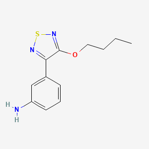 molecular formula C12H15N3OS B11797664 3-(4-Butoxy-1,2,5-thiadiazol-3-yl)aniline 