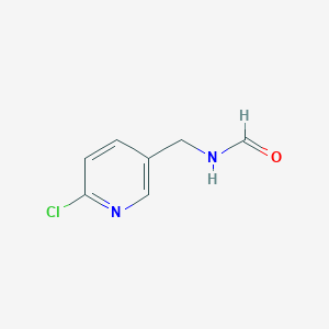 molecular formula C7H7ClN2O B117977 2-Chloro-5-formylaminomethylpyridine CAS No. 151837-57-9
