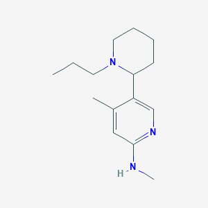 molecular formula C15H25N3 B11797775 N,4-Dimethyl-5-(1-propylpiperidin-2-yl)pyridin-2-amine 