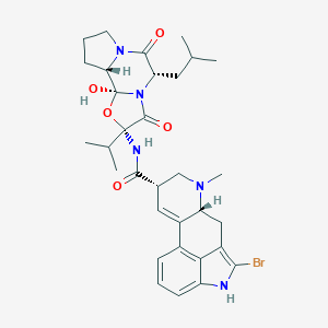 molecular formula C32H40BrN5O5 B117978 (6aR,9S)-5-bromo-N-[(1S,2S,4R,7S)-2-hydroxy-7-(2-methylpropyl)-5,8-dioxo-4-propan-2-yl-3-oxa-6,9-diazatricyclo[7.3.0.02,6]dodecan-4-yl]-7-methyl-6,6a,8,9-tetrahydro-4H-indolo[4,3-fg]quinoline-9-carboxamide CAS No. 65700-36-9