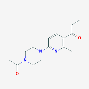 molecular formula C15H21N3O2 B11797813 1-(6-(4-Acetylpiperazin-1-yl)-2-methylpyridin-3-yl)propan-1-one 