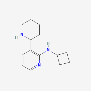 molecular formula C14H21N3 B11797824 N-Cyclobutyl-3-(piperidin-2-yl)pyridin-2-amine 