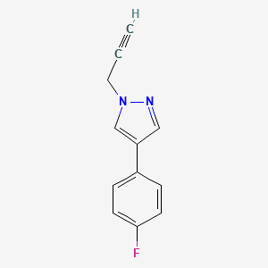 molecular formula C12H9FN2 B11797829 4-(4-Fluorophenyl)-1-(prop-2-yn-1-yl)-1H-pyrazole 