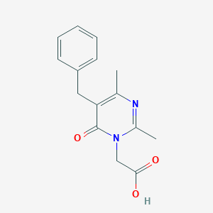 molecular formula C15H16N2O3 B11797834 2-(5-Benzyl-2,4-dimethyl-6-oxopyrimidin-1(6H)-yl)acetic acid 
