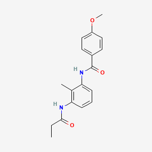 4-methoxy-N-[2-methyl-3-(propionylamino)phenyl]benzamide