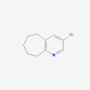 molecular formula C10H12BrN B11797919 3-bromo-6,7,8,9-tetrahydro-5H-cyclohepta[b]pyridine 