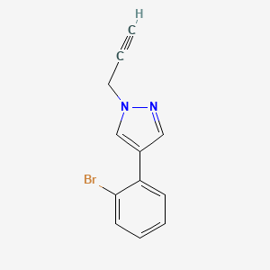 molecular formula C12H9BrN2 B11797969 4-(2-Bromophenyl)-1-(prop-2-yn-1-yl)-1H-pyrazole 
