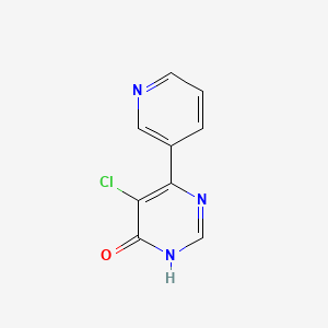 molecular formula C9H6ClN3O B11797983 5-Chloro-6-(pyridin-3-yl)pyrimidin-4-ol 