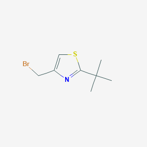 molecular formula C8H12BrNS B11798064 4-(Bromomethyl)-2-(tert-butyl)thiazole 