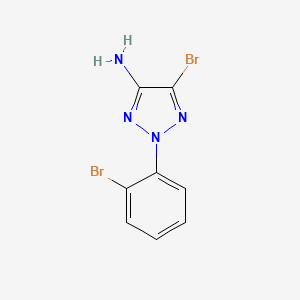 molecular formula C8H6Br2N4 B11798223 5-Bromo-2-(2-bromophenyl)-2H-1,2,3-triazol-4-amine 