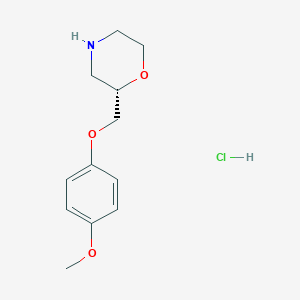 molecular formula C12H18ClNO3 B11798242 (S)-2-((4-Methoxyphenoxy)methyl)morpholine hydrochloride 
