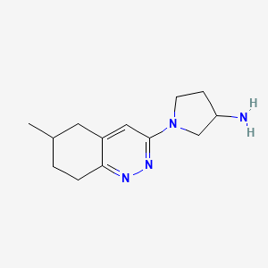 molecular formula C13H20N4 B11798316 1-(6-Methyl-5,6,7,8-tetrahydrocinnolin-3-yl)pyrrolidin-3-amine 