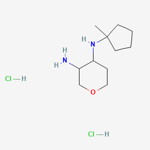 molecular formula C11H24Cl2N2O B11798435 N4-(1-Methylcyclopentyl)tetrahydro-2H-pyran-3,4-diaminedihydrochloride 