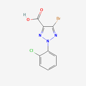 molecular formula C9H5BrClN3O2 B11798504 5-Bromo-2-(2-chlorophenyl)-2H-1,2,3-triazole-4-carboxylicacid 