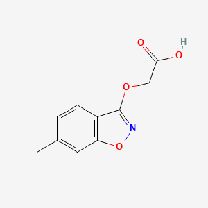 molecular formula C10H9NO4 B11798517 2-((6-Methylbenzo[d]isoxazol-3-yl)oxy)acetic acid CAS No. 1710833-61-6