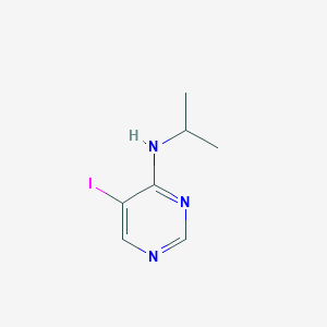 molecular formula C7H10IN3 B11798594 5-Iodo-N-isopropylpyrimidin-4-amine 