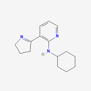 molecular formula C15H21N3 B11798652 N-Cyclohexyl-3-(3,4-dihydro-2H-pyrrol-5-yl)pyridin-2-amine 