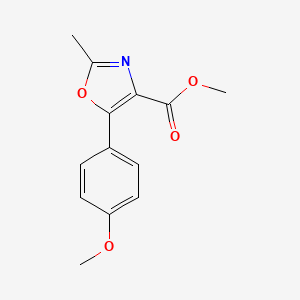 molecular formula C13H13NO4 B11798731 Methyl 5-(4-methoxyphenyl)-2-methyloxazole-4-carboxylate 