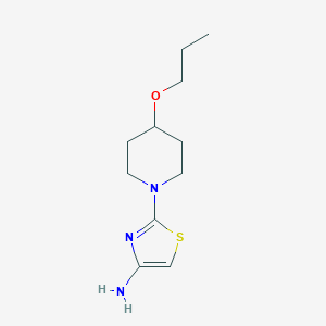 molecular formula C11H19N3OS B11798743 2-(4-Propoxypiperidin-1-yl)thiazol-4-amine 